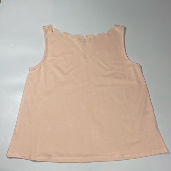 Anthropologie Tops - Anthropologie Eri + Ali Light Pink Scalloped Neckline Tank Top Size S